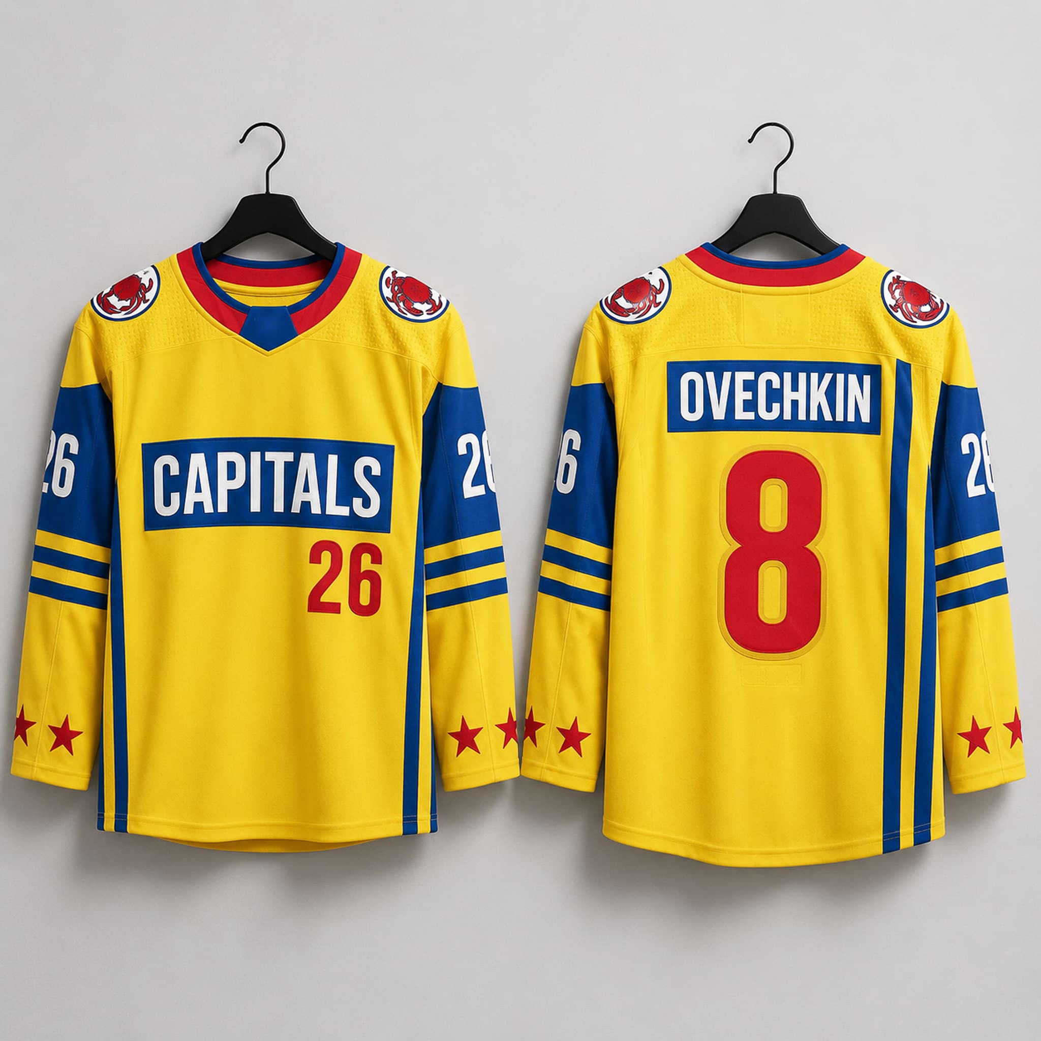 2026 Capitals Old Bay Hockey Jersey Ovechkin #8 Washington Capitals Merch Gifts For Fans - Merchluma