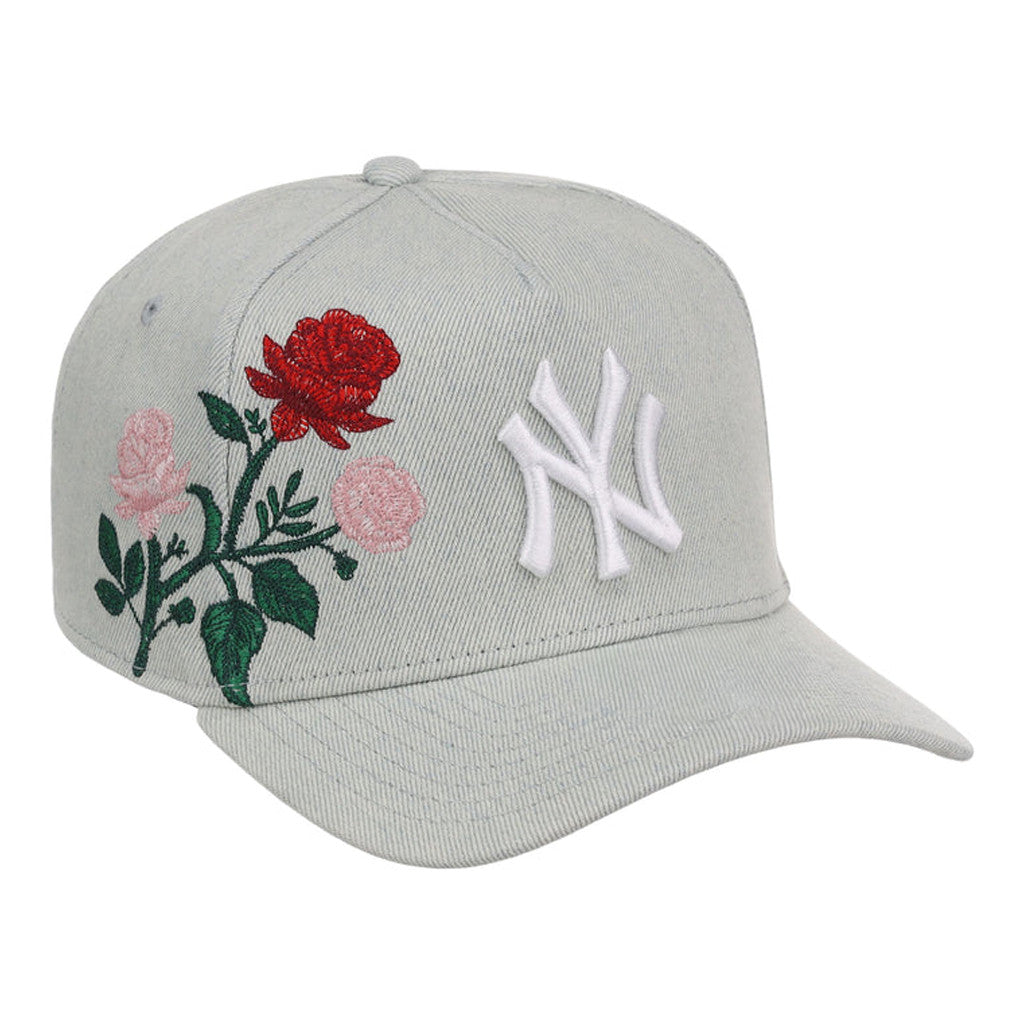 Lids Hat Drop Denim Flower Merch New York Yankees Hat Embroidered Presents For Baseball Fans - Merchluma