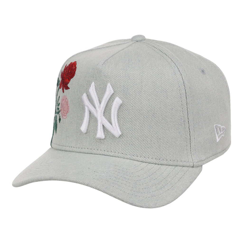 Lids Hat Drop Denim Flower Merch New York Yankees Hat Embroidered Presents For Baseball Fans - Merchluma