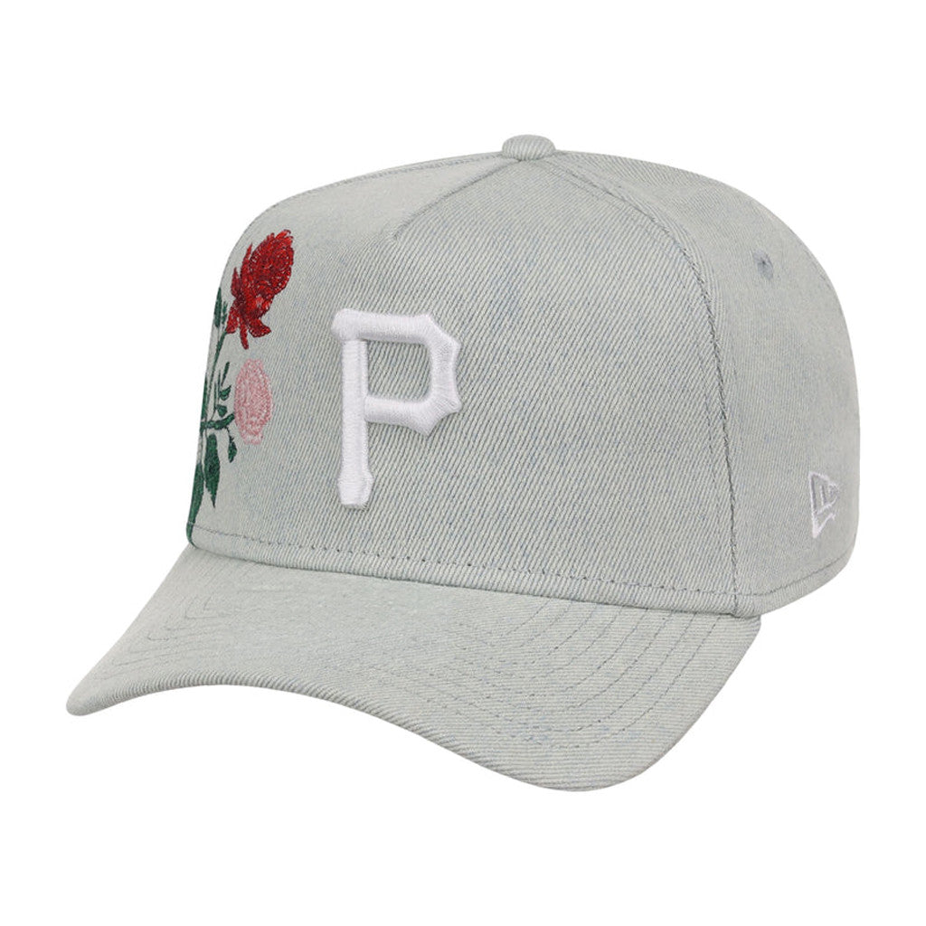 Lids Hat Drop Denim Flower Merch Pittsburgh Pirates Hat Embroidered Birthday Gift For Sister - Merchluma