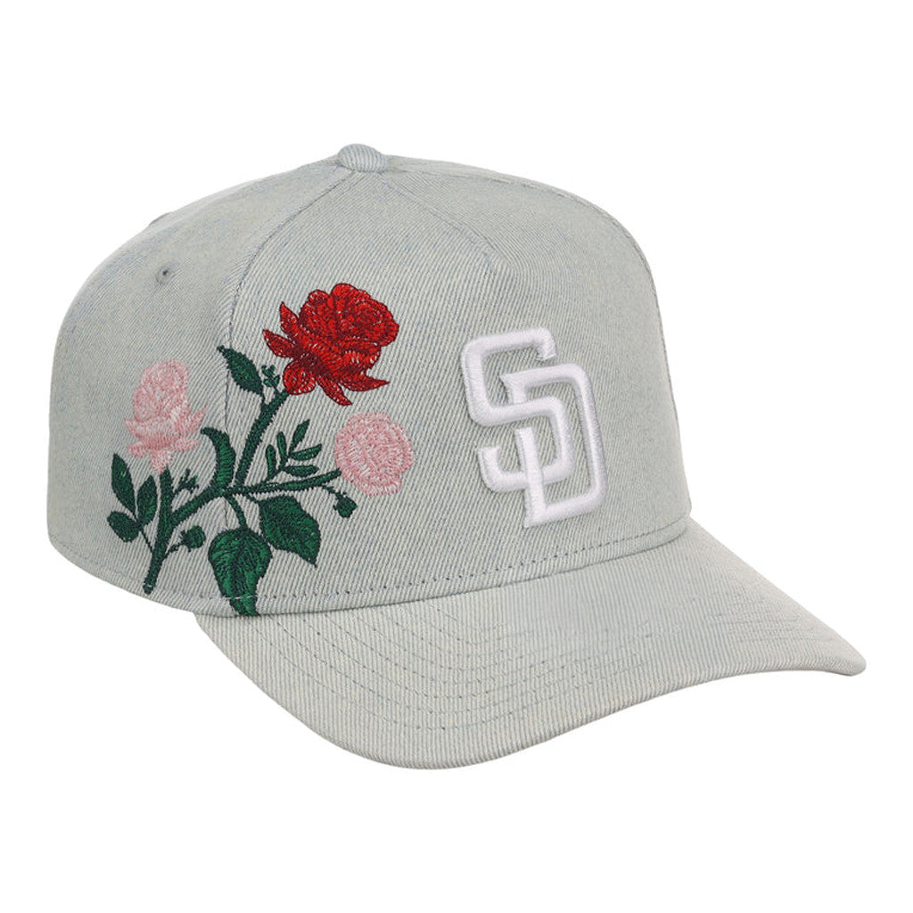 Lids Hat Drop Denim Flower Merch San Diego Padres Hat Embroidered Birthday Gift For Wife - Merchluma