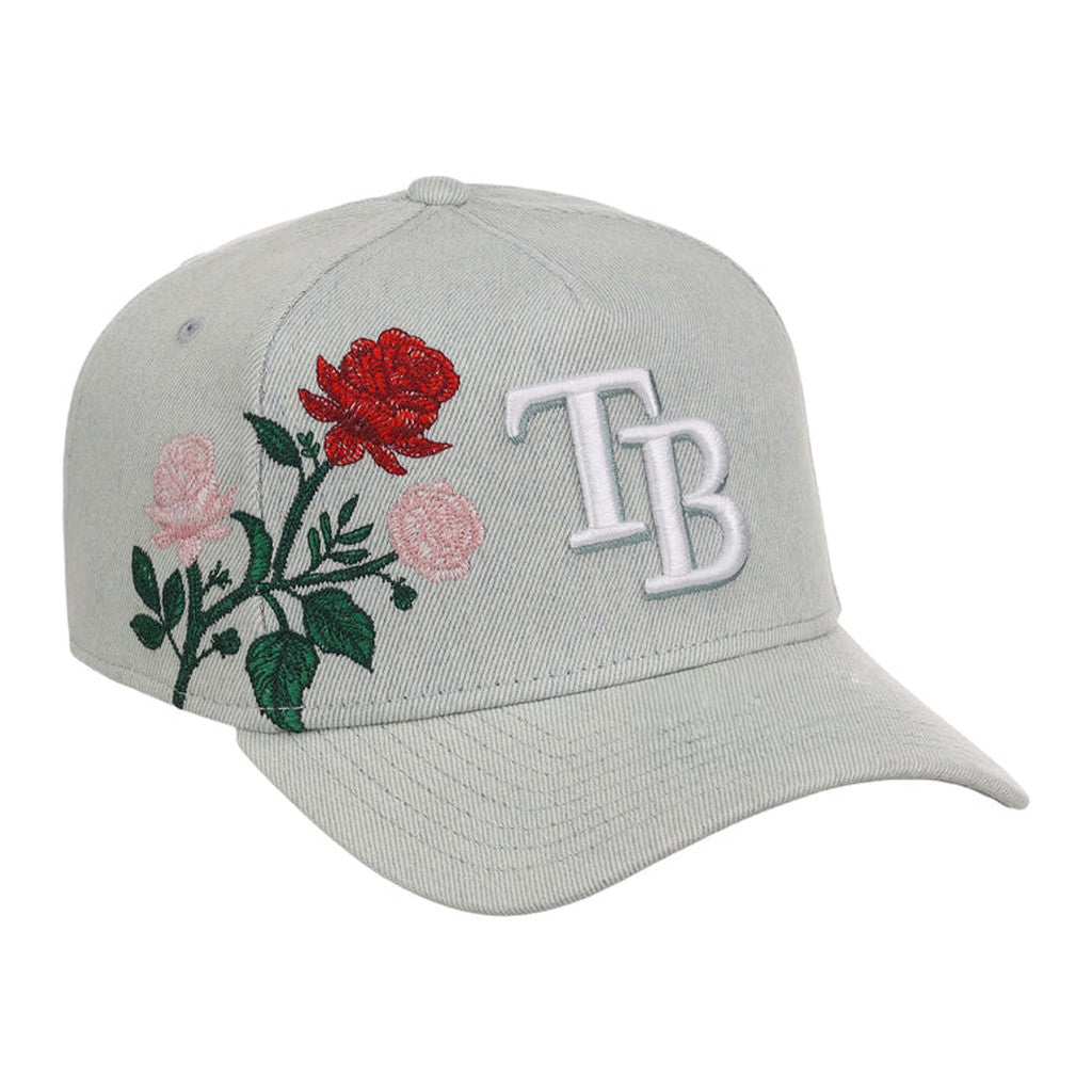 Lids Hat Drop Denim Flower Merch Tampa Bay Rays Hat Embroidered Gift For Mother - Merchluma