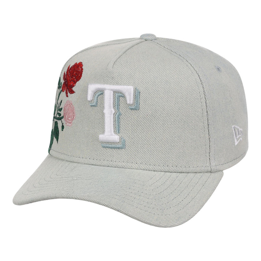 Lids Hat Drop Denim Flower Merch Texas Rangers Hat Embroidered Gift For Sister - Merchluma