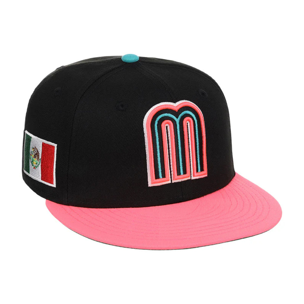 Lids Hat Drop United By Baseball Merch Mexico Snapback Hat Embroidered Black Pink Cap Fan Gifts - Merchluma