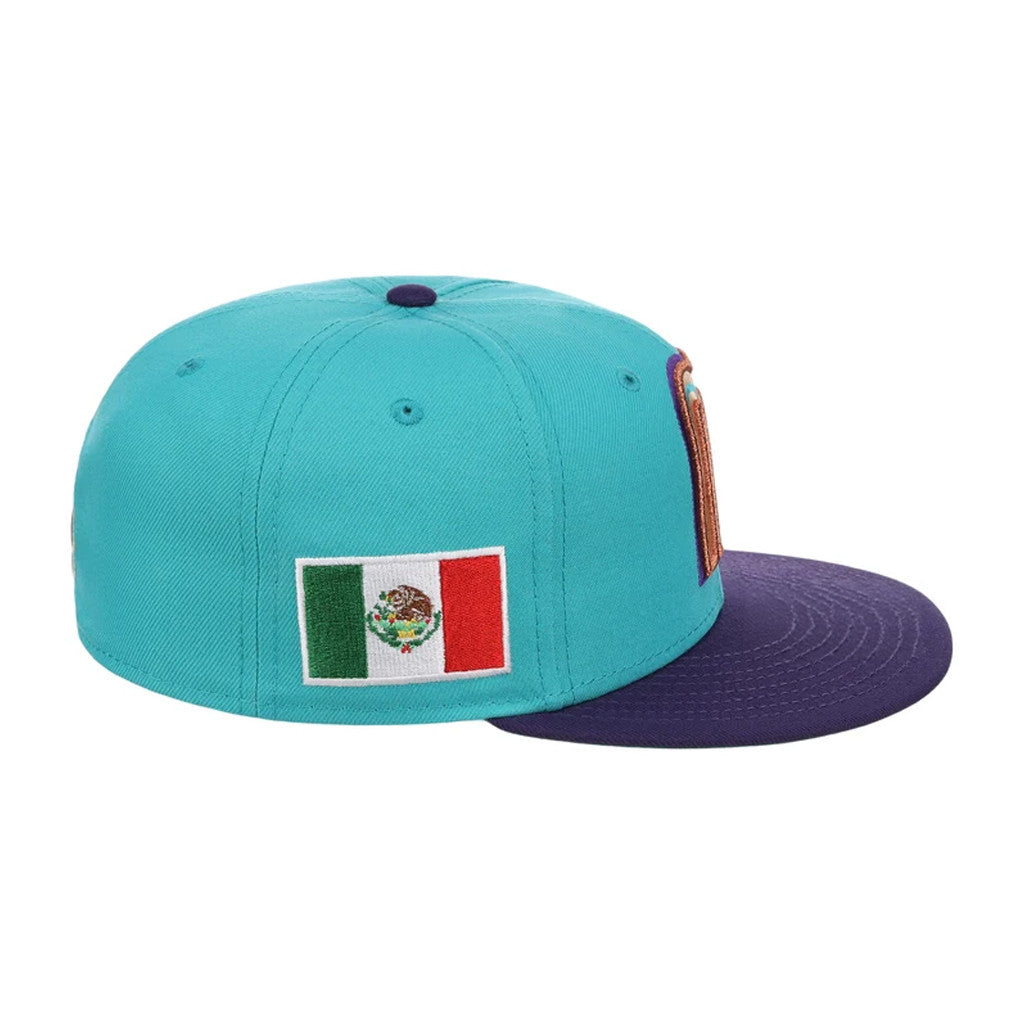 Lids Hat Drop United By Baseball Merch Mexico United by Baseball Snapback Hat Teal Purple - Merchluma