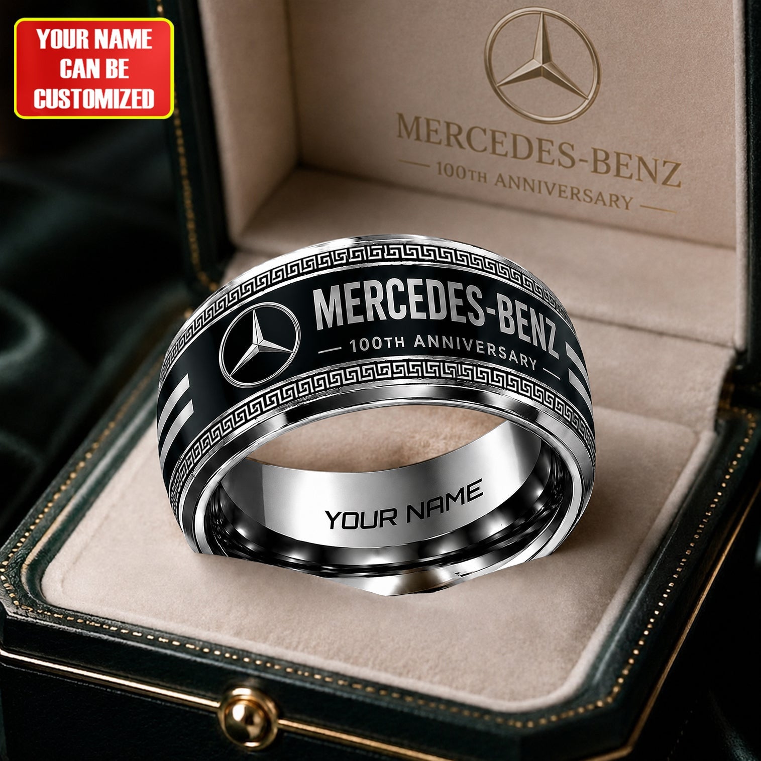 Personalized Merc 100TH Anniversary Luxury Ring Car Lover Gifts For Husband - Merchluma