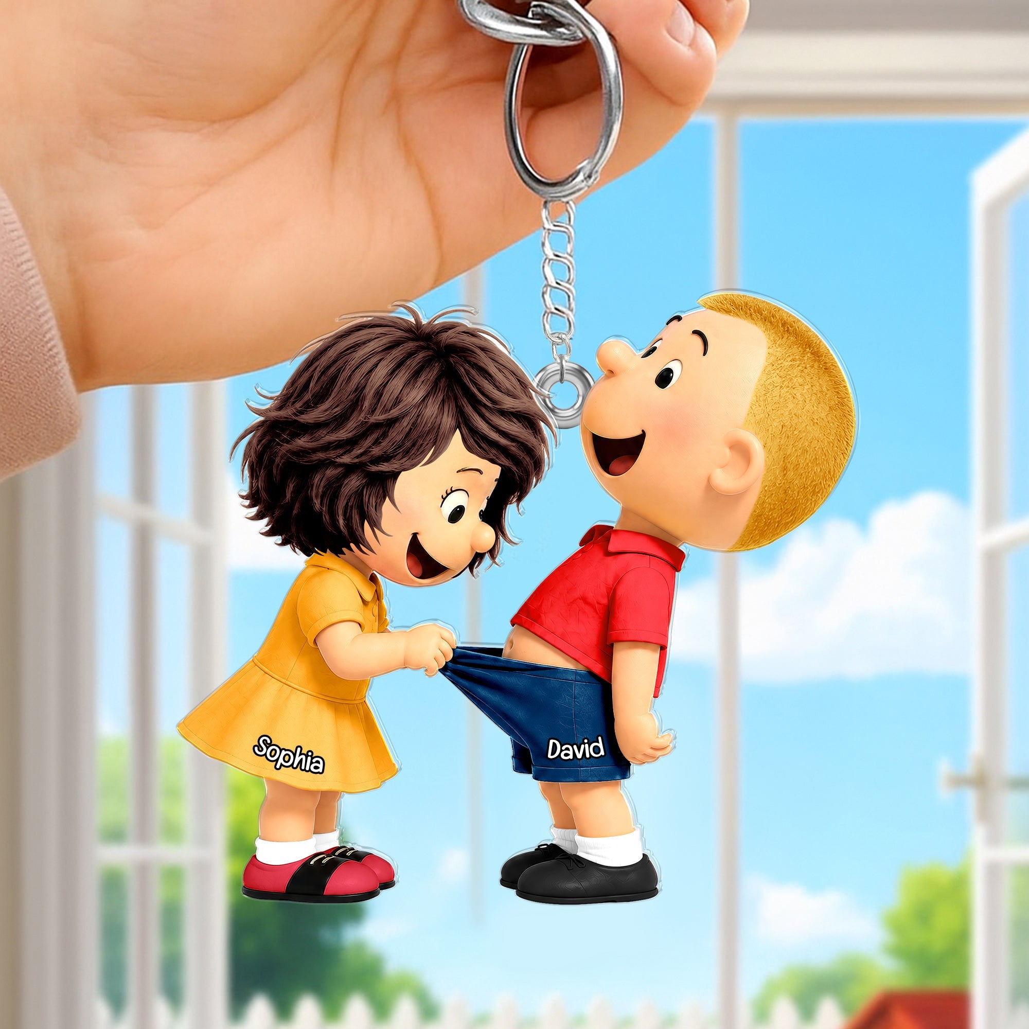 Personalized Troublemaker Couple Acrylic Keychain Funny Gifts For Couples - Merchluma