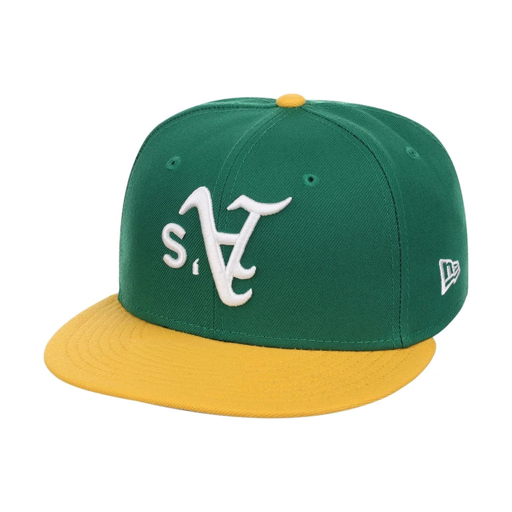 Lids Hat Drop Flipmode 2 0 Merch Oakland Athletics Snapback Hat Green Yellow Embroidered Cap - Merchluma