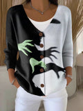 Witch Halloween Cardigan Halloween Apparel Halloween Gifts Coworkers - Merchluma