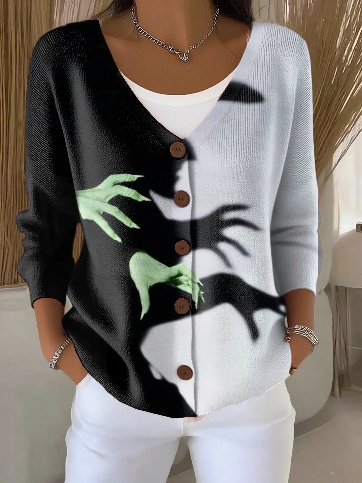 Witch Halloween Cardigan Halloween Apparel Halloween Gifts Coworkers - Merchluma