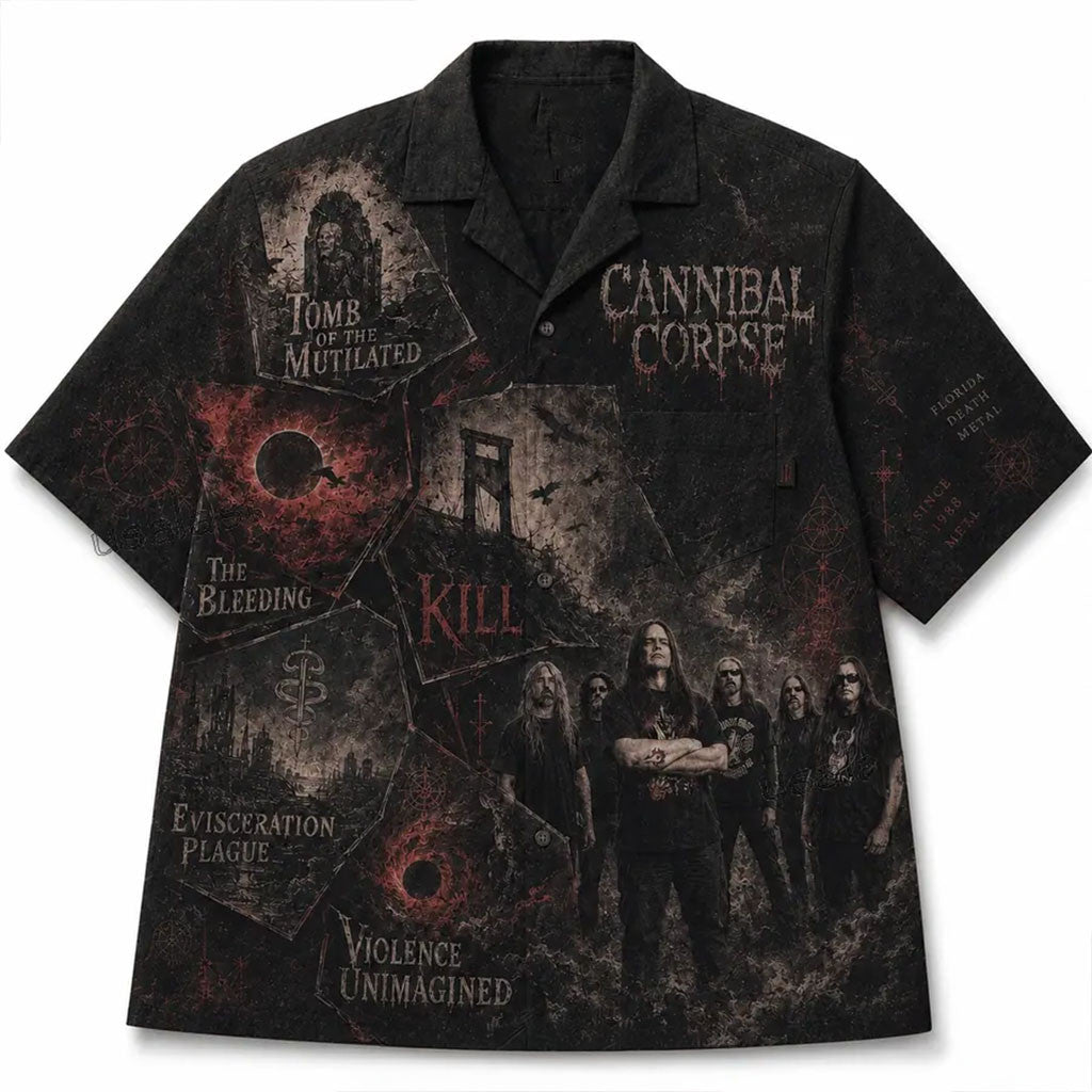 Cannibal Corpse Vintage Classic Hawaiian Shirt Cannibal Corpse Merch Cool Gifts For Music Lovers - Merchluma