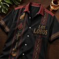 Los Lobos Retro Howling Wolf Sacred Heart Hawaiian Shirt Los Lobos Merch Brother Gifts - Merchluma