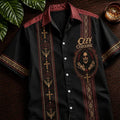 Ozzy Osbourne Prince of Darkness Bat Cross Hawaiian Shirt Ozzy Osbourne Merch Him Gifts - Merchluma