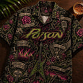 Poison Glam Metal Rock Hawaiian Shirt Every Rose Has Its Thorn Button Up Brother Gifts - Merchluma