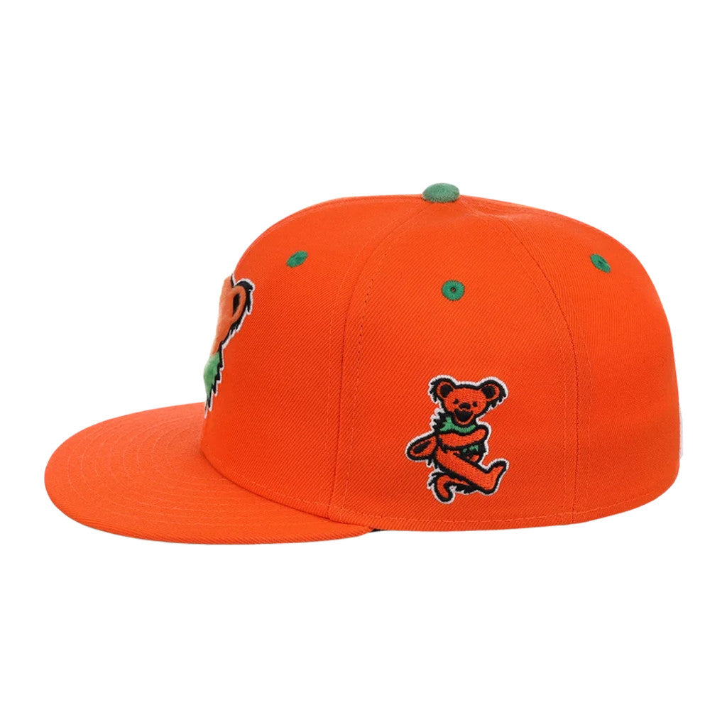 Lids Hat Drop Grateful Dead Collection Merch 2026 Orange Bear Snapback Hat Embroidered Gifts - Merchluma