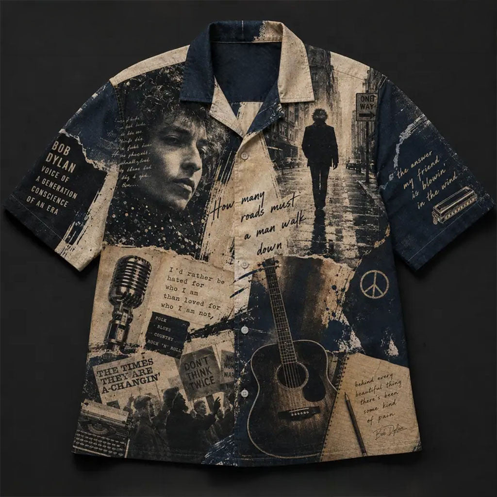 Bob Dylan Vintage Classic Hawaiian Shirt Bob Dylan Merch Music Related Gifts For Guys - Merchluma