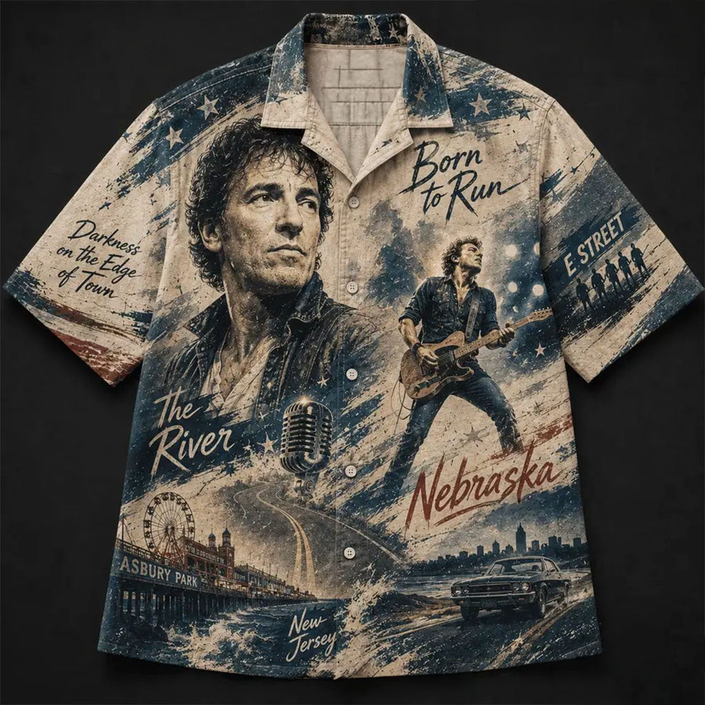 Bruce Springsteen Vintage Classic Hawaiian Shirt Bruce Springsteen Merch Music Lovers Gifts - Merchluma