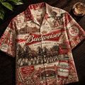 Budweiser King of Beers Vintage Hawaiian Shirt Budweiser Merch Summer Gifts For Him - Merchluma