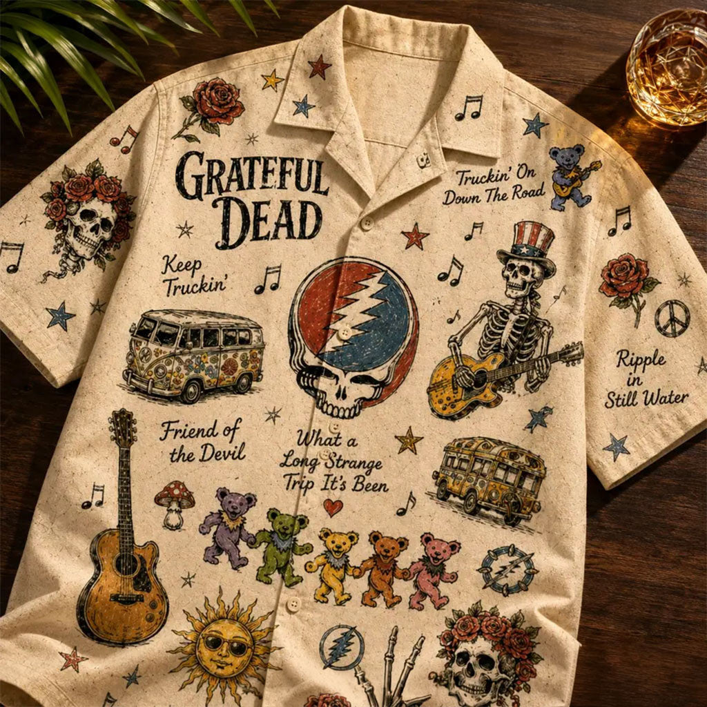 Grateful Dead Dancing Bears Vintage Hawaiian Shirt Grateful Dead Merch Gifts For Brother - Merchluma