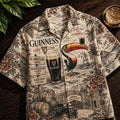 Guinness Beer Summer Tropical Hawaiian Shirt Vintage Aloha Shirt Gifts For Beer Lovers - Merchluma