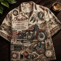 Indian Motorcycle Vintage Hawaiian Shirt Summer Button Up Gifts For Riders - Merchluma