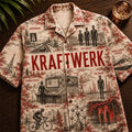 Kraftwerk Electronic Band Retro Hawaiian Shirt Kraftwerk Merch Gifts For Music Fans - Merchluma
