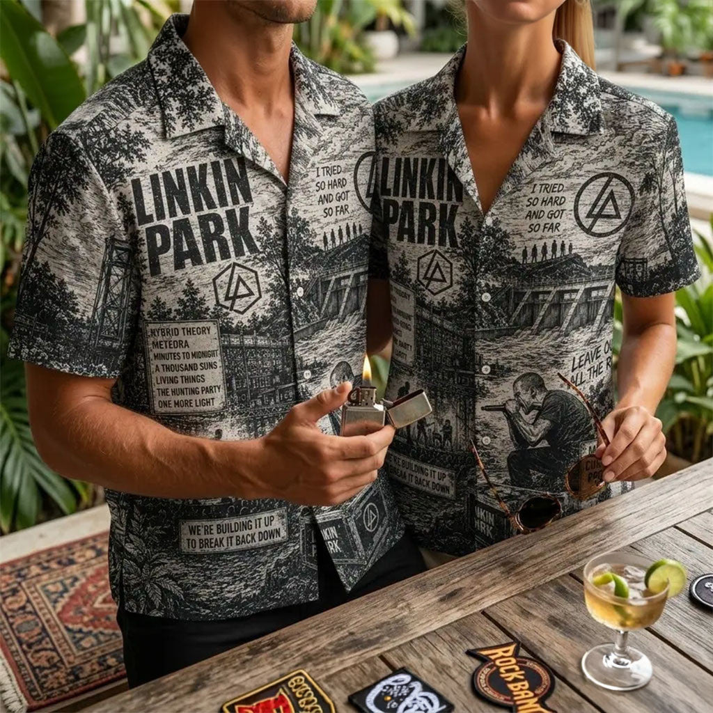 Linkin Park Tropical Vibes Hawaiian Shirt Linkin Park Merch Summer Gifts For Rock Fan - Merchluma