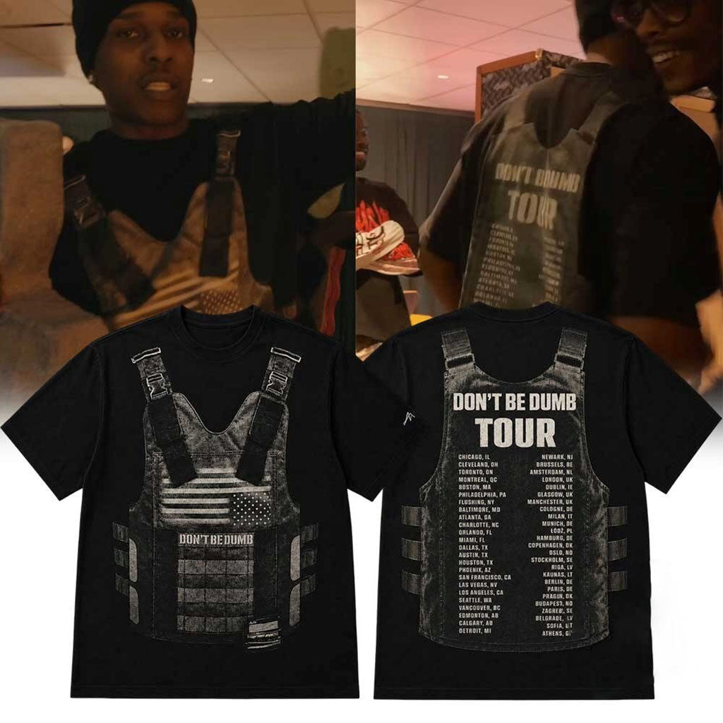 ASAP Rocky Supa Cousteau Music Video Don't Be Dumb Tour Shirt ASAP Rocky Merch Rap Fan Gifts - Merchluma
