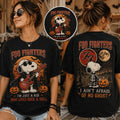 Foo Fighters X Snoopy Halloween Black T-Shirt I Ain't Afraid Of No Ghost Foo Fighters Merch - Merchluma