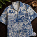 Personalized Jeep Since 1941 Vintage Blue Hawaiian Shirt Jeep Merch Gifts For Husband - Merchluma