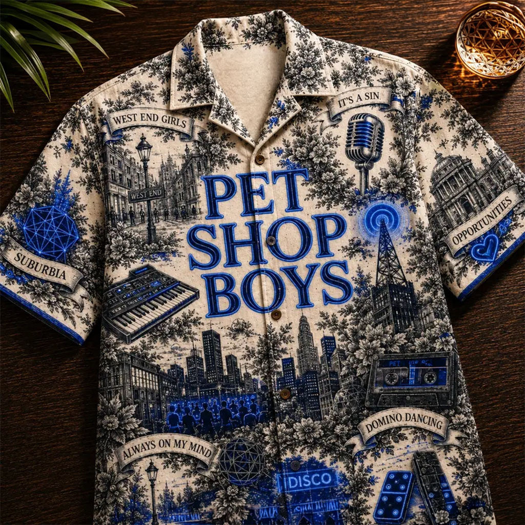 Pet Shop Boys Synth Pop Band Hawaiian Shirt Pet Shop Boys Merch Summer Gifts For Fans - Merchluma