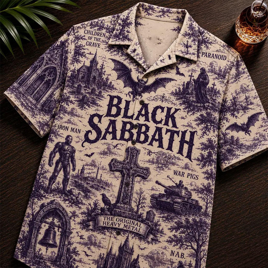 Black Sabbath Gothic Heavy Metal Hawaiian Shirt Black Sabbath Merch Gift Ideas For Fans - Merchluma