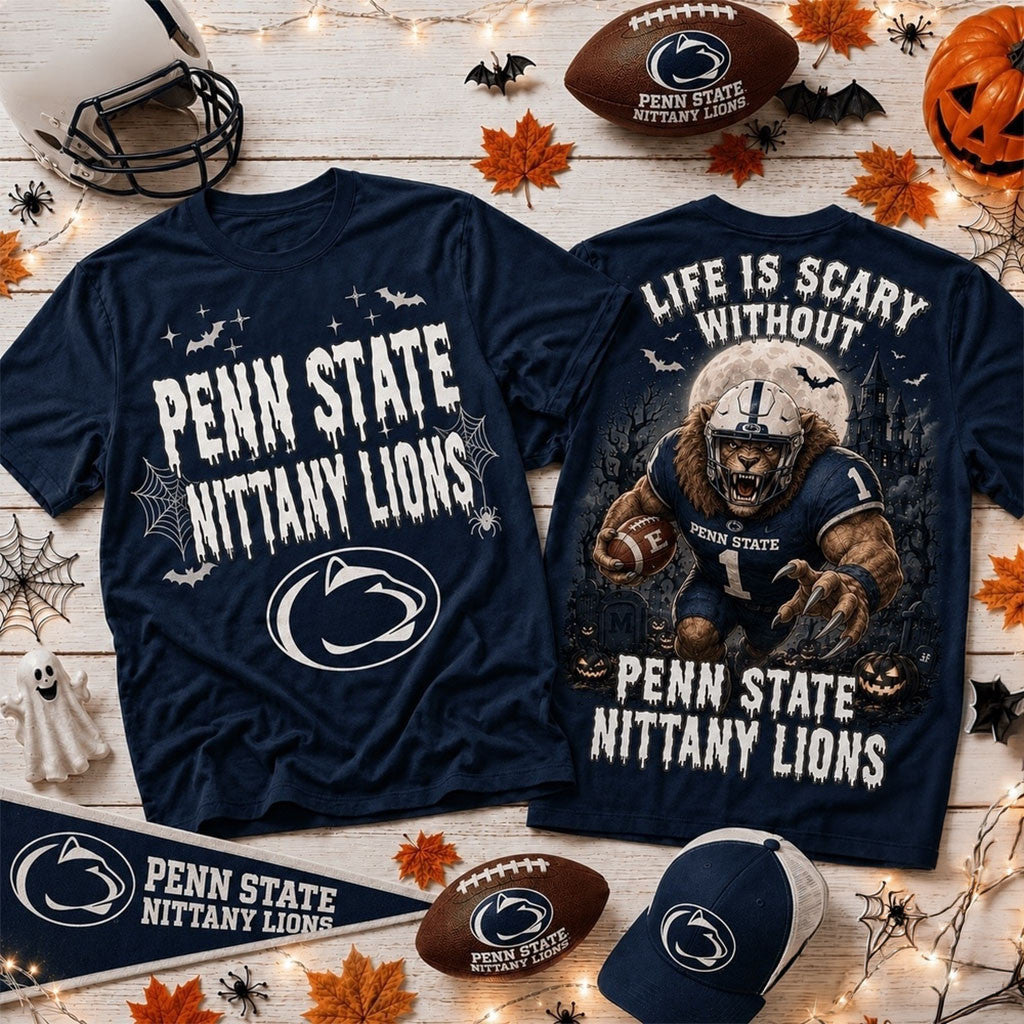 Penn State Nittany Lions 2026 Halloween T-Shirt Nittany Lions Merch Present For Football Fans - Merchluma
