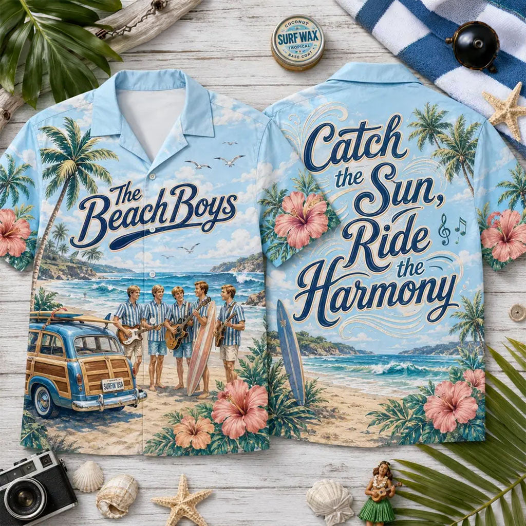 The Beach Boys Catch The Sun Ride The Harmony Hawaiian Shirt The Beach Boys Merch Fan Gifts - Merchluma