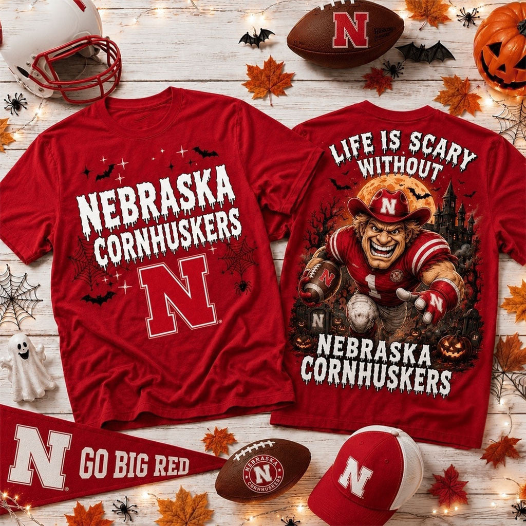 Nebraska Cornhuskers 2026 Halloween T-Shirt Nebraska Cornhuskers Merch Gift For FootbalL Fans - Merchluma