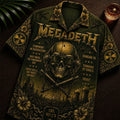 Megadeth Vic Rattlehead Skull Hawaiian Shirt Megadeth Merch Gifts For Music Lovers - Merchluma