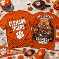 Clemson Tigers 2026 Halloween T-Shirt Clemson Tigers Merch Mens Halloween Tee Shirts Fan Gear - Merchluma
