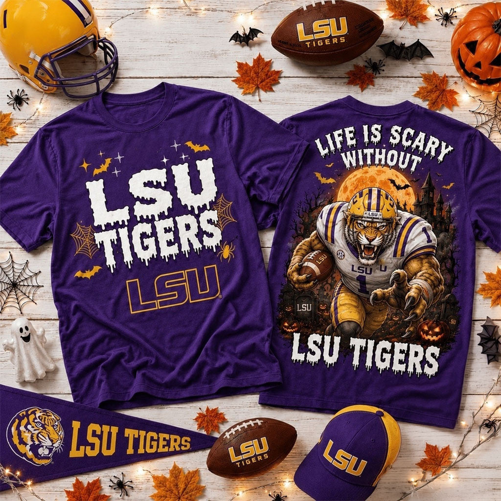 LSU Tigers 2026 Halloween T-Shirt LSU Tigers Merch Football Fan Shirt Gift For Halloween - Merchluma