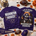 Washington Huskies 2026 Halloween T-Shirt Washington Huskies Merch Gift For Football Lovers - Merchluma