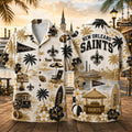 Personalized New Orleans Saints Summer Hawaiian Shirt Saints Merch Aloha Shirt Gifts For Him - Merchluma