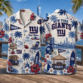 Personalized New York Giants Summer Hawaiian Shirt Giants Merch Aloha Shirt Gifts For Dad - Merchluma