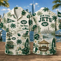 Personalized New York Jets Summer Hawaiian Shirt Jets Merch Aloha Shirt Gifts For Brother - Merchluma