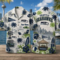 Personalized Seattle Seahawks Summer Hawaiian Shirt Seahawks Merch Aloha Shirt Gifts For Dudes - Merchluma