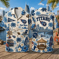 Personalized Tennessee Titans Summer Hawaiian Shirt Titans Merch Aloha Shirt Gifts For Friends - Merchluma