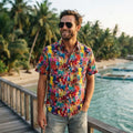 Sesame Street Block Party Summer Hawaiian Shirt Beach Lover Aloha Shirt Gifts For Son - Merchluma