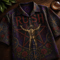 Rush Gothic Stained Glass Hawaiian Shirt Rush Merch Gift Ideas For Rock Fans - Merchluma