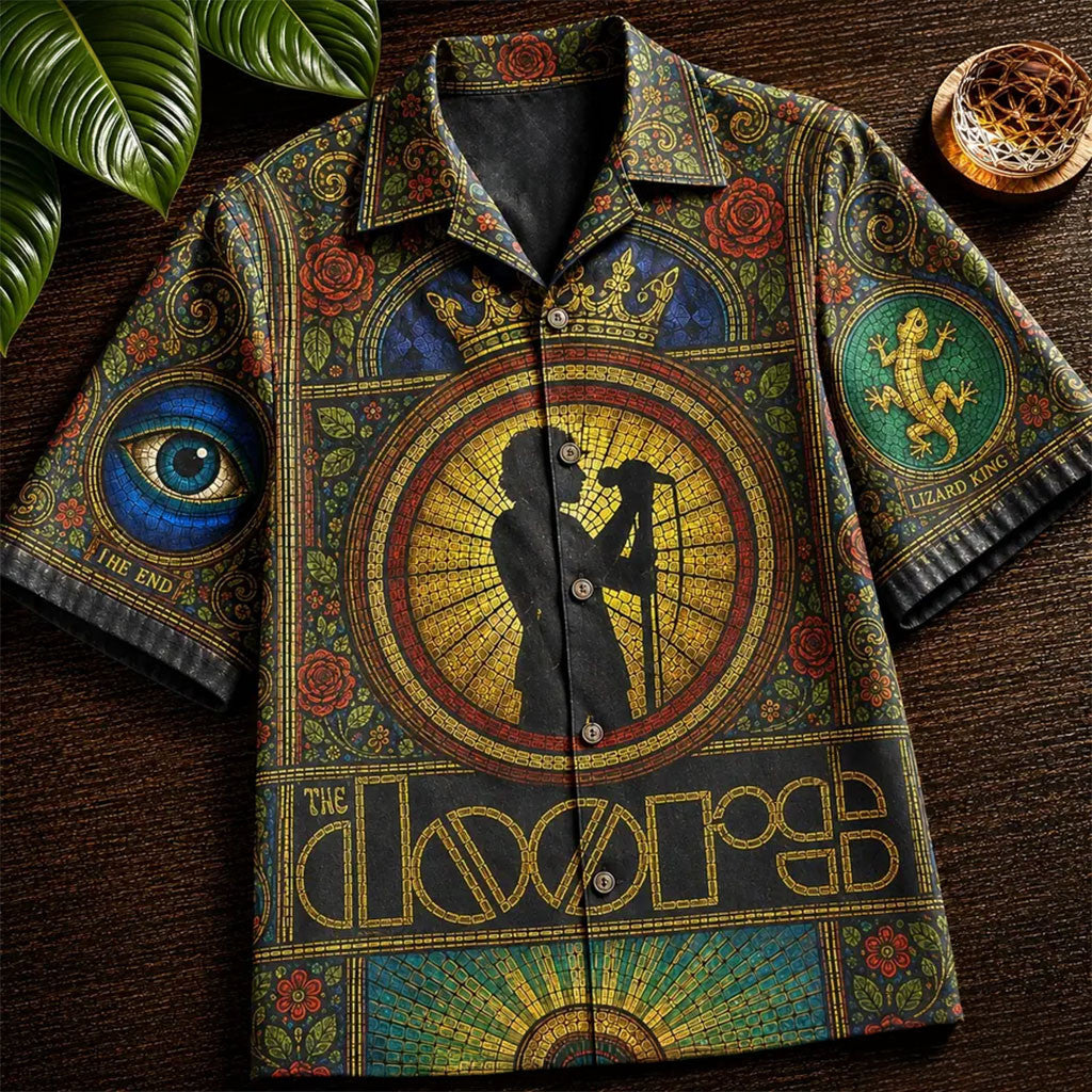 The Doors Jim Morrison Silhouette Hawaiian Shirt The Doors Merch Gifts For Music Lovers - Merchluma
