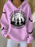 God Forbid Women Have Hobbies Witches Hoodie Halloween Merch Gift For Movie Lovers - Merchluma