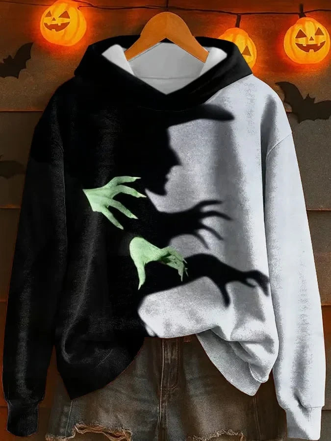 Retro Halloween Witch Hoodie Halloween Apparel Halloween Themed Presents Ideas - Merchluma