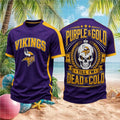 Minnesota Football Skull Purple And Gold Shirt MN Vikings Merch Gift For Football Lover - Merchluma